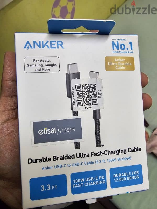 كابل انكر anker cable 100w 0