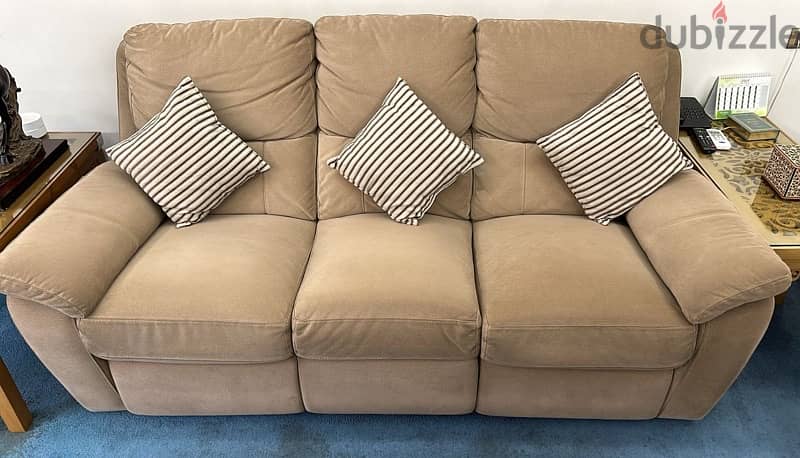 Brown reclining sofa 1