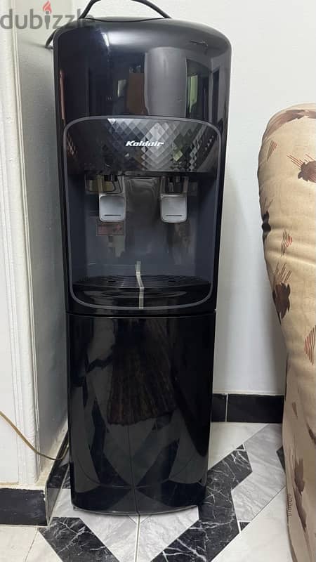 Water Dispenser Freestanding With Fridge 2 Taps Hot And Cold Black 0