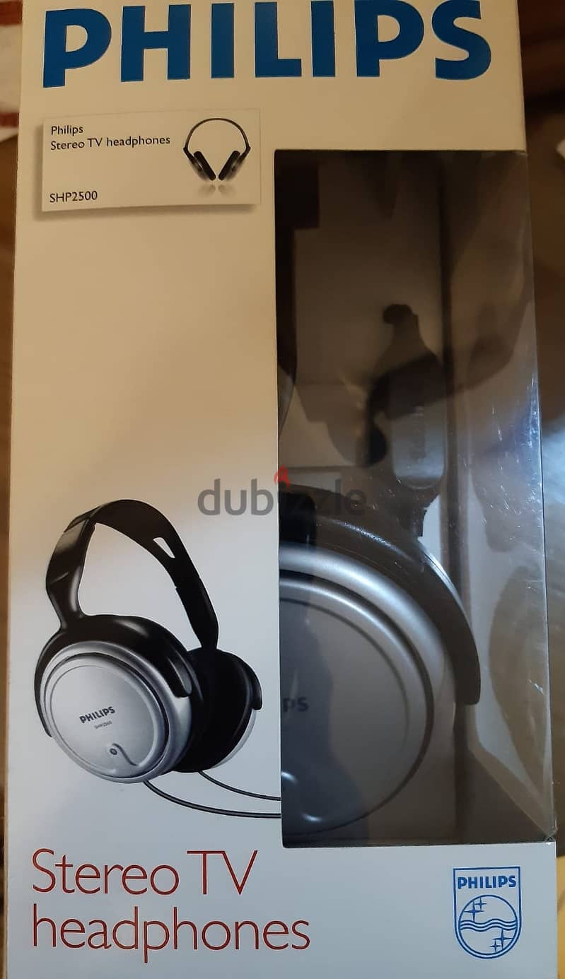 سماعة فيلبس ستريو أصلية جديدة بالعلبة Philips Stereo TV headphone 2