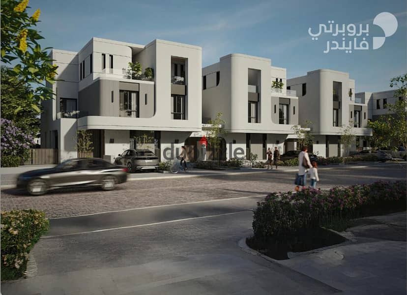 Right, book a 270 sqm townhouse at the lowest price, a villa in Mostakbal City, the first launch of TLD Company, the KuKun project 0