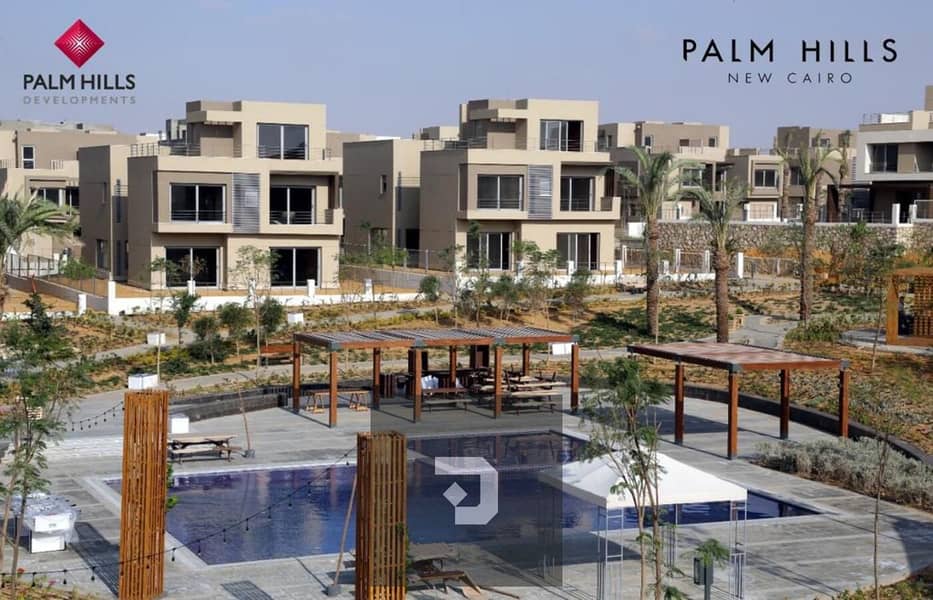 شقة نصف تشطيب للبيع بموقع متميز وجاهزة للاستلام في كمبوند بالم هيلز Palm hills 0