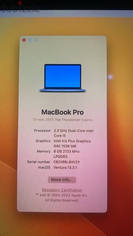 Macbook pro 2017 0