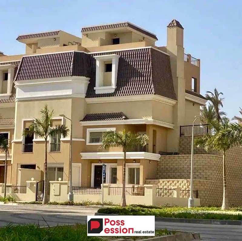 Villa for sale 250 m after cash discount at a special price in Sarai Compound next to Madinaty and near the Fifth Settlement 0