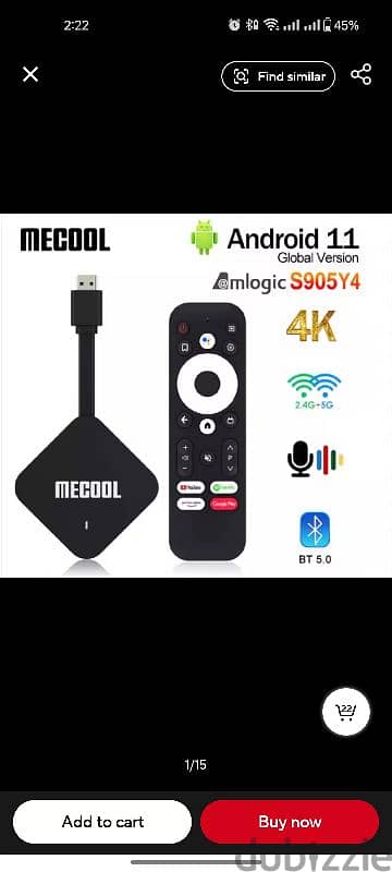 MECOOL KD2 Android TV Stick 4GB Ram / 32GB Rom 1