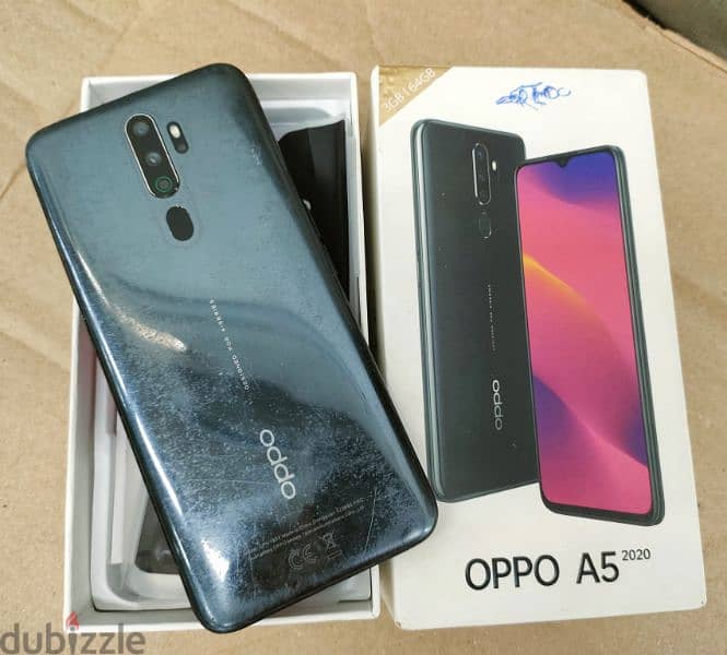 موبايل OPPO a5/2020 شغال بحاله ممتازه جدا جدا معه العلبه فقط 3