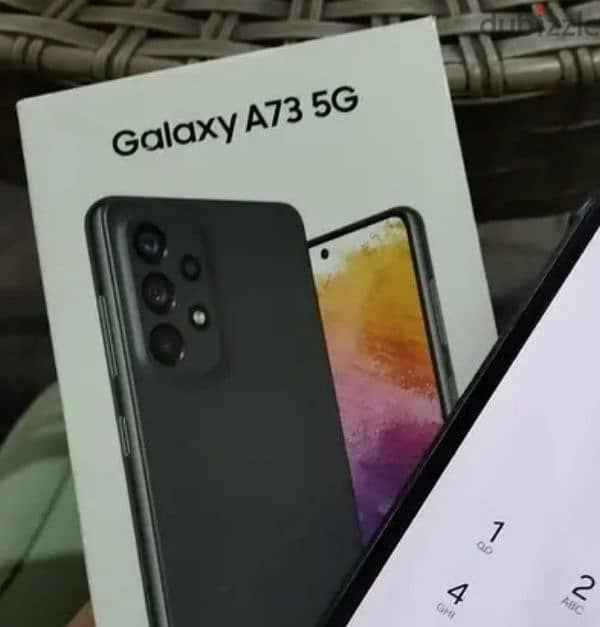 samsung a73 بدون خدوش كالجديد بالعلبه 0