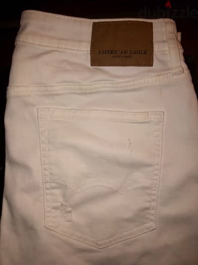 34 American Eagle Jeans White Cotton Extreme Flex Denim Stretch Skinny