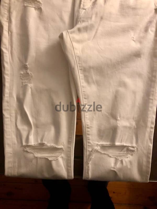 American Eagle Jeans White Cotton Extreme Flex Denim Stretch Skinny 3