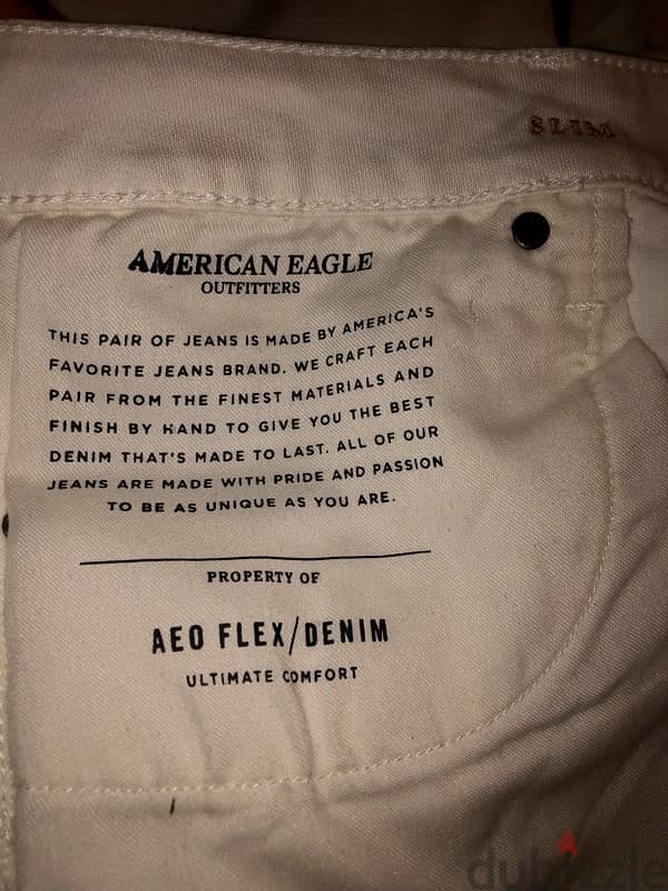 American Eagle Jeans White Cotton Extreme Flex Denim Stretch Skinny 4