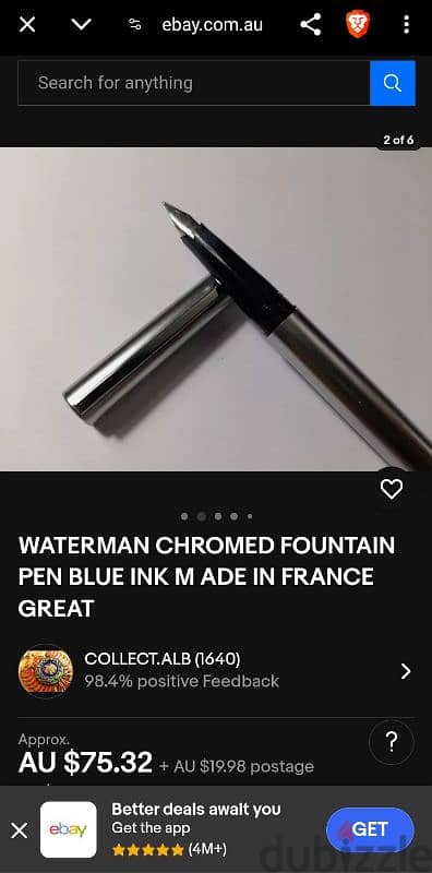 water man vantage satin chrome pen made in France 6