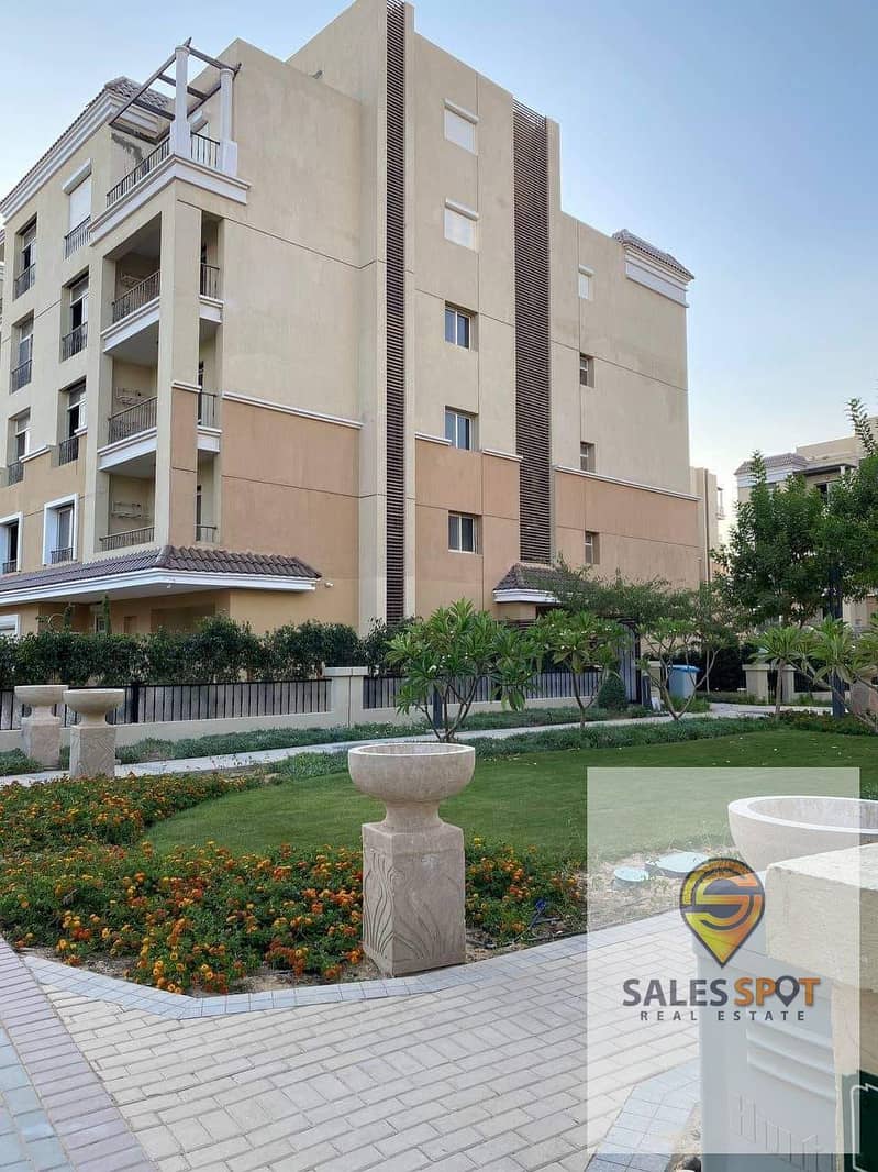 Apartment for sale with the lowest down payment and longest payment period in Sarai Compound in the heart of New Cairo (the apartment is at half price 0