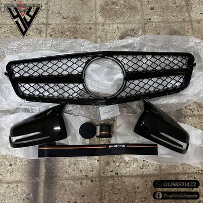 W204 Grill and mirror caps and AMG Seatbelts شبكة و مرايات و حزام AMG