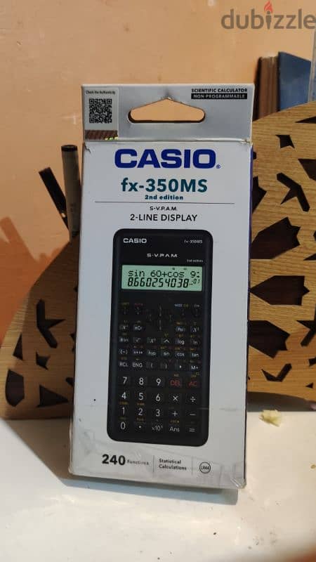 آلة حاسبة علمية باللغة الإنجليزية  Casio fx 350 ms 2nd editon 0