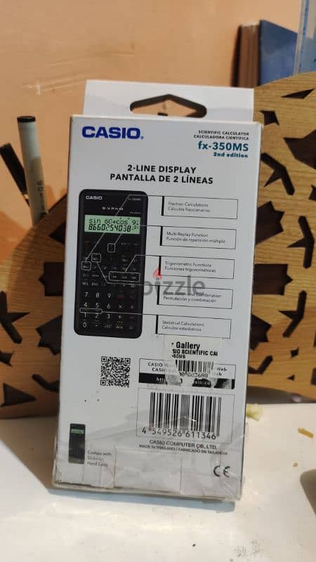 آلة حاسبة علمية باللغة الإنجليزية  Casio fx 350 ms 2nd editon 1