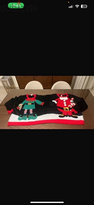 double head Christmas pullover