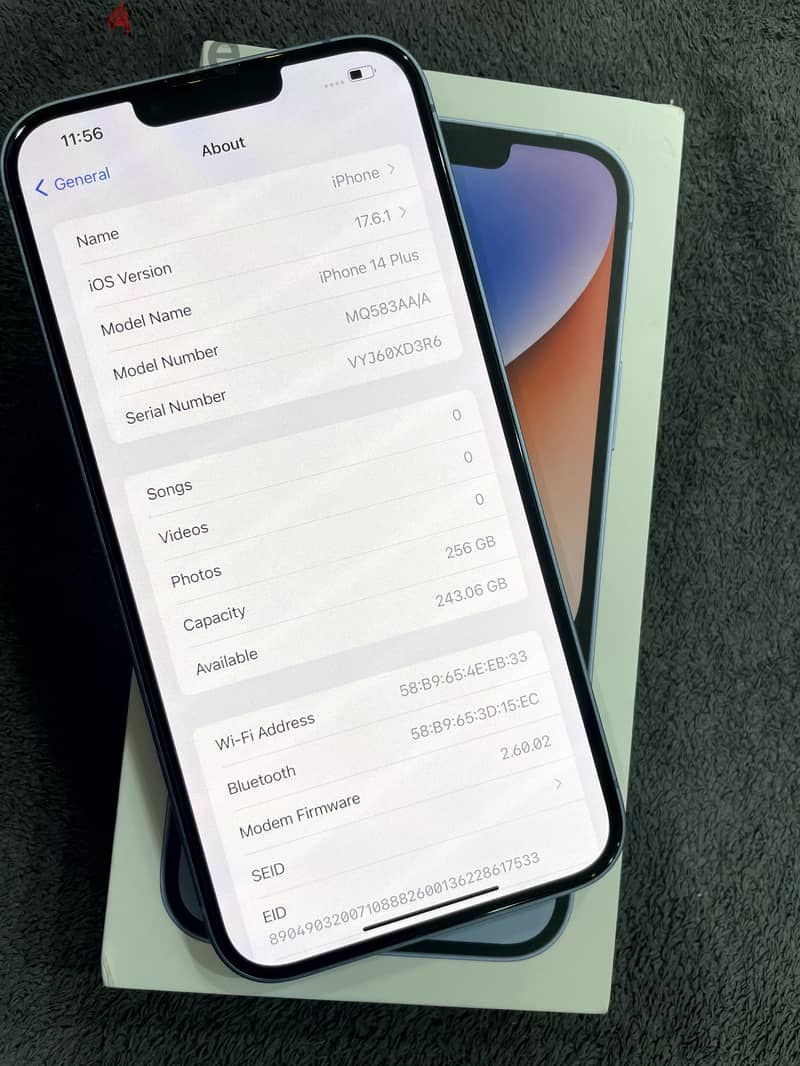ايفون 14 بلس 256 جيجا 2