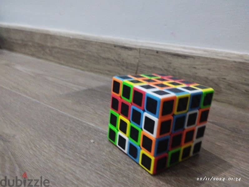 4×4 rubuix cube with black stickers (can be removed) 0