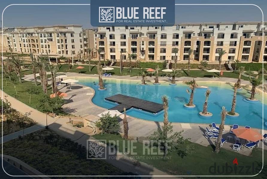 Apartment for sale Ready To Move Swimming Pool View Lowest Price in Stone Residence Compound in the heart of New Cairo 0