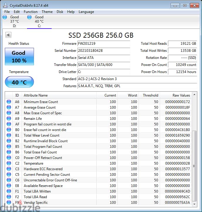 SSD 256GB 2