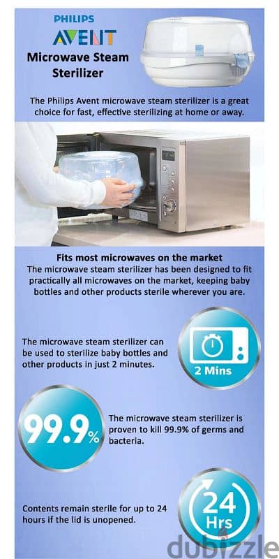 Philips Avent Microwave sterilizer / فيليبس افنت معقم مايكروويف 8