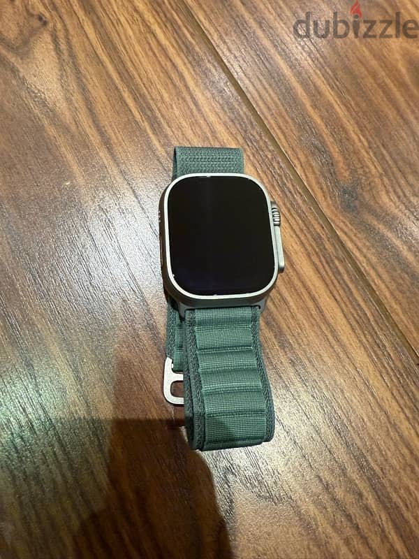 Apple watch ultra 1 with green alpine loop L 4