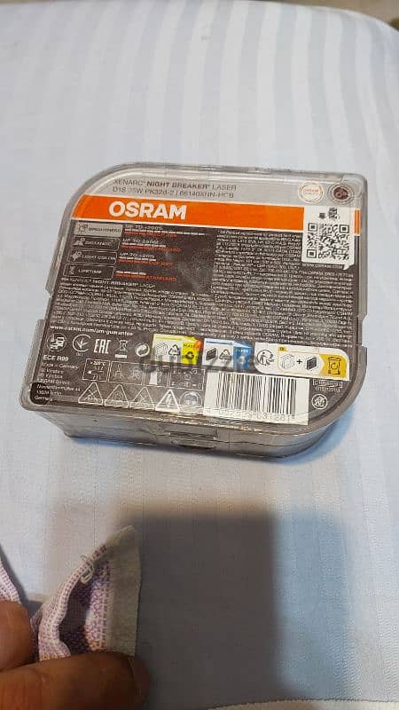 لمض زينون osram night breaker  اصلي الماني اقوي إضاءة 1