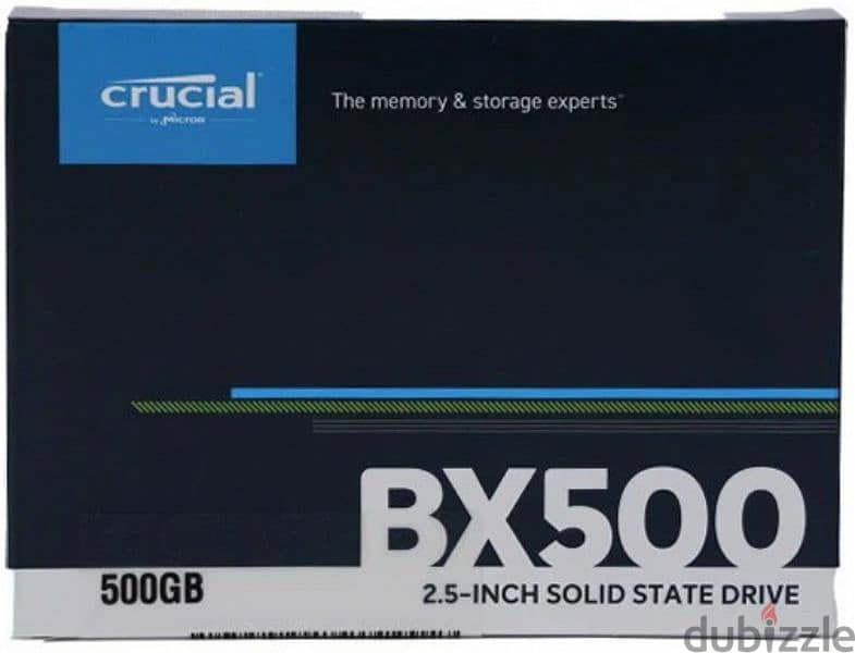 هارد ديسك كروشال 500 جيجا  -   Hard Desk Crucial BX500 SSD 500 Giga 0