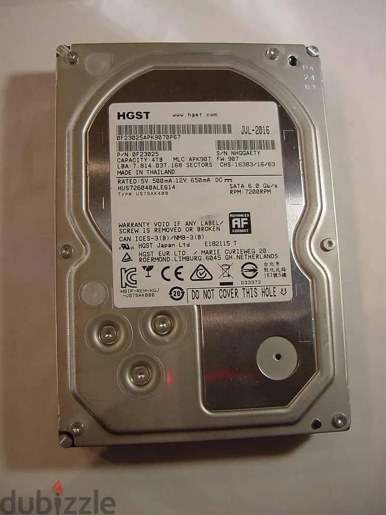 HGST Ultrastar 7K4000 4TB Hard Drive 0