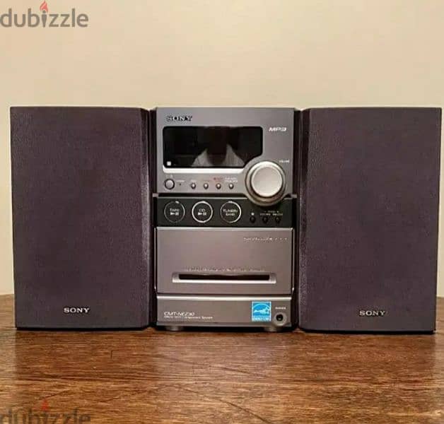 Sony CMT-NEZ30 AM/FM Stereo CD Cassette Micro Hi-Fi Component System 0