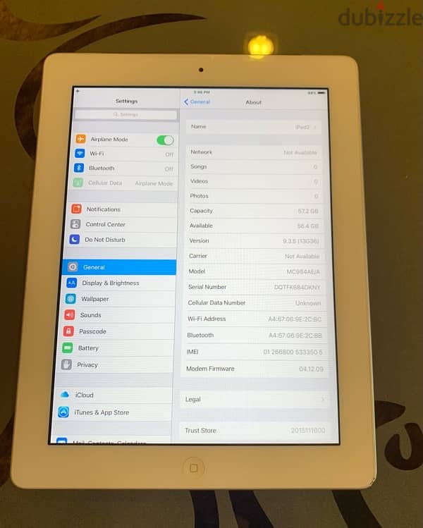 iPad 2 Wi-Fi + GSM (cellular) 64 GB -   آي باد ٢ (واي فاي + شريحة) 5