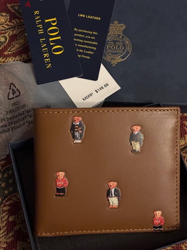 Authentic POLO Bear Ralph Lauren Wallet 6