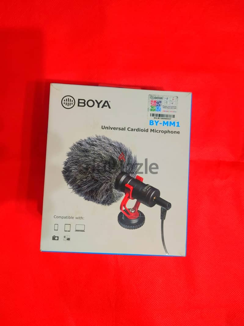 Mic Boya mm1 original with accessories  مايك بويا و أكسسوارت أصلي 6