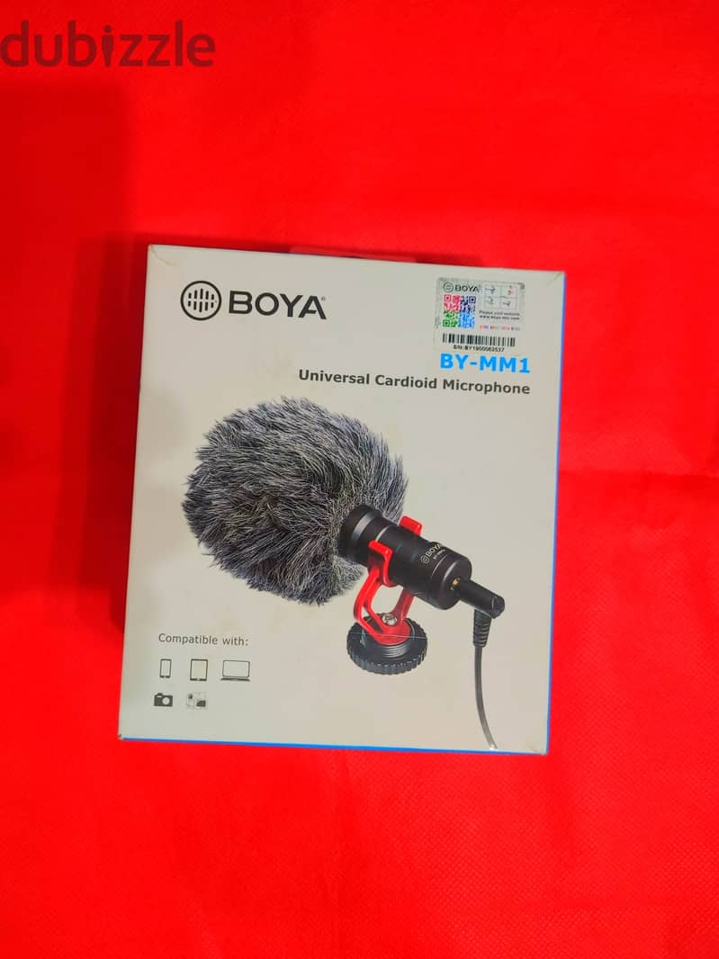 Mic Boya MM1 original with accessories مايك بويا أصلي و اكسسوارات 0