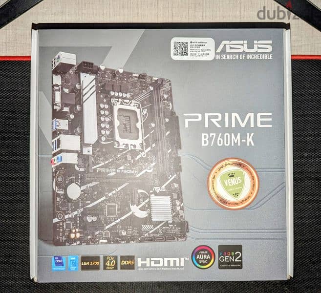 Asus Prime b760m-k DDR5 Motherboard 0