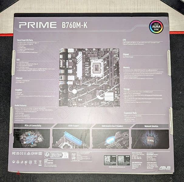 Asus Prime b760m-k DDR5 Motherboard 1