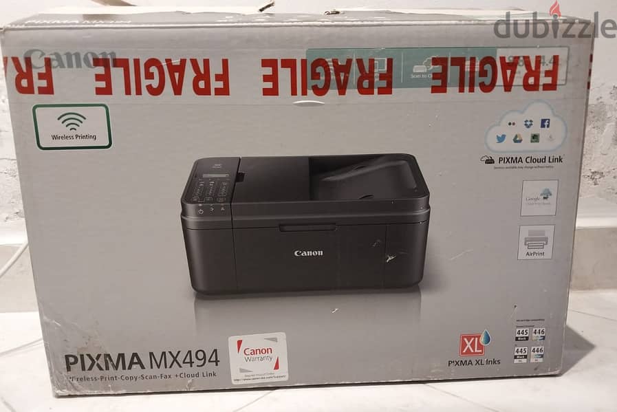 طابعة - فاكس و سكانر وكوبيير    Canon  Pixma MX 494 3