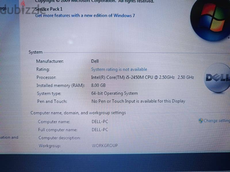 DELL CORE I5 GEN 2 0