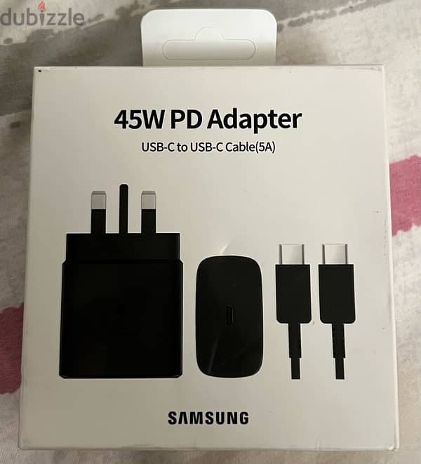 samsung 45 w type-c charger with cable( saudi arabia model ) متفتحش 1