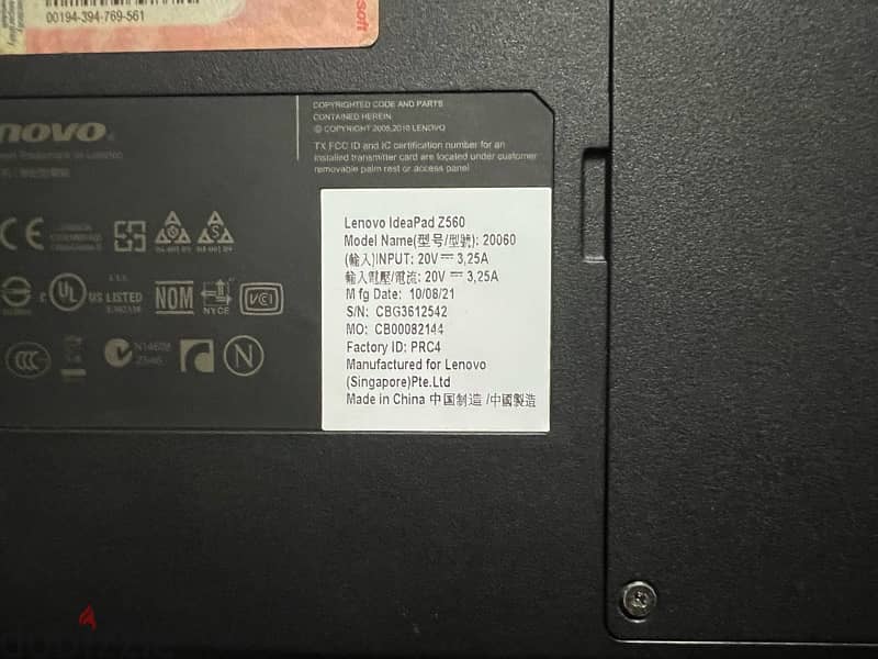 Lenovo IdeaPad Z560 3