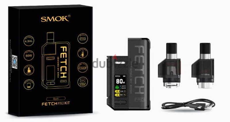 فيب smok fetch pro بحالة جيدة معاها تانكين 5