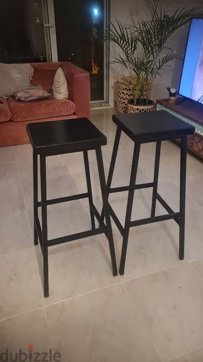 2 Black High Chairs