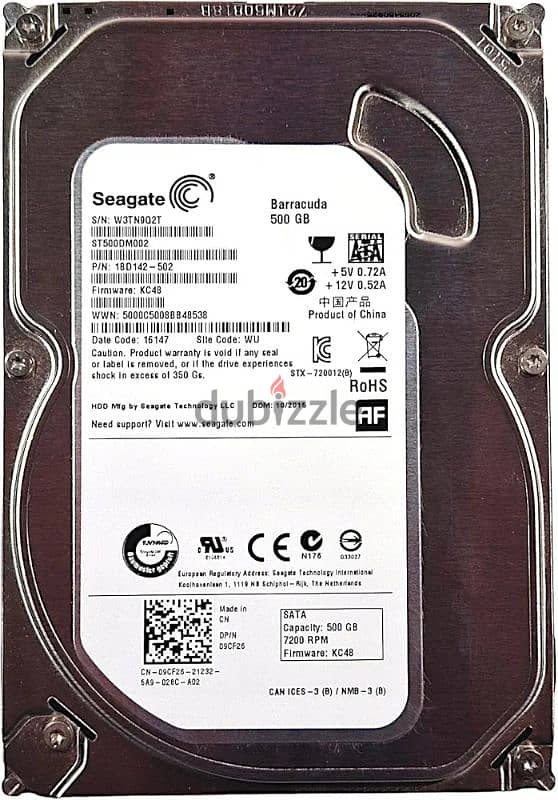 هارد سعة500GB ماركة Seagate 0