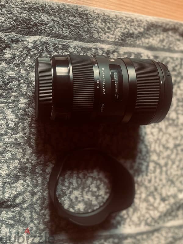 عدسة سيجما ارت 18-35 زيرو بدون خدش Sigma Art lens DC 1.8 0