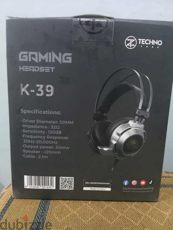 TECHNOZONE K39 GAMING headset 1