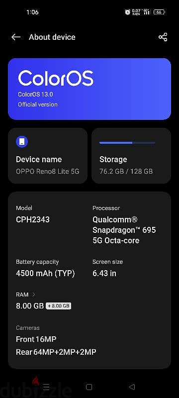 oppo phone Reno 8.5G