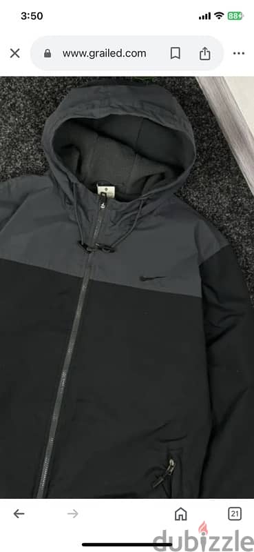 Vintage Nike swoosh Drill Y2K style jacket size L 2