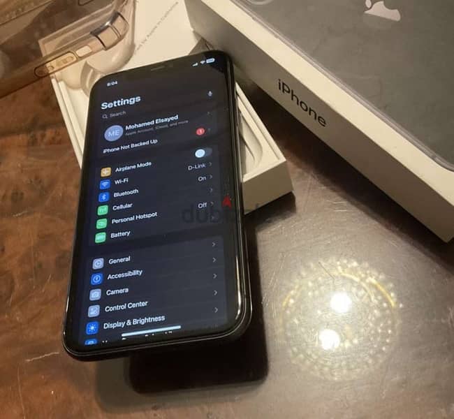 ايفون 11 مساحة 128 بطارية 74 ‎%‎ معا الكارتونة 1