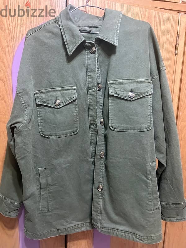 Dark green oversized jacket from American eagle kuwait 1