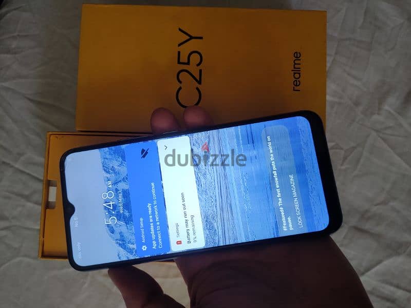 ريلمي realme c25y حالة جيدة جدا 4/128 معاة العلبة 4